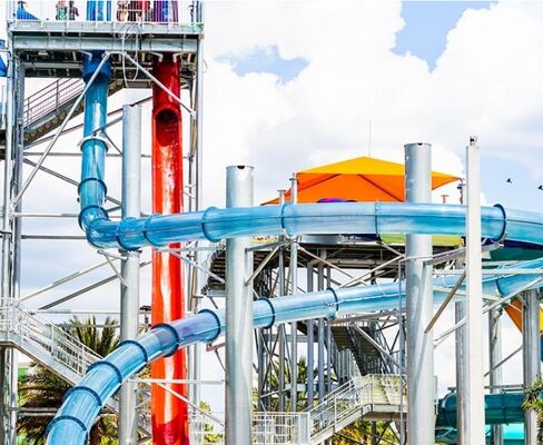 Caída livre de foguetes Parque aquático deslizamento de água Anti-impacto Max 18-22 M/S