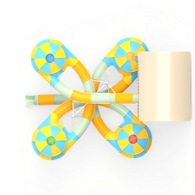 Водный парк с тематикой НЛО Водный горка высотой 12 м для детей