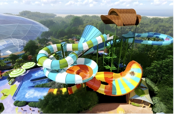 Good price Children Youth Adults Spinning Vortex Water Slide In Water Parks online