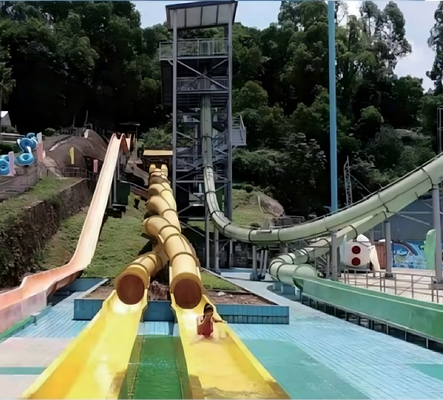 좋은 가격 액와 파크 롤드 드래곤 워터 슬라이드 다방향 스윙 섹션 온라인으로