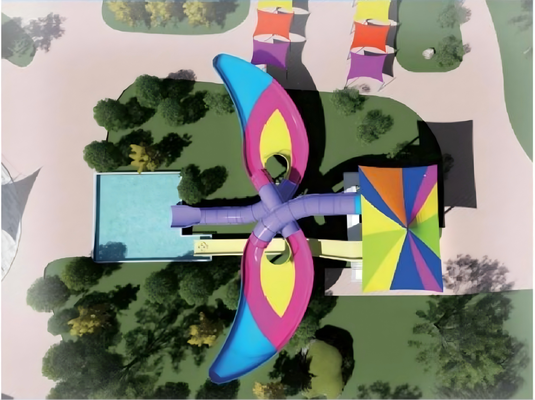 Bom preço Ángel's Eyes forma parque aquático deslizamento resistente ao desgaste 12-18m altura on-line