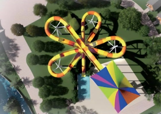 Bom preço Parque aquático em forma de flor deslizamento de água antienvelhecimento 12-18m de altura on-line