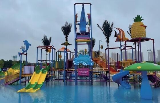 Good price Large Aqua Village Water Park Interactive Water Fortress Themed For Outdoor online