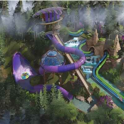 Buen precio Sky Spin Combo Water Slide Vortex Bowl Ola gigante Pared del tobogán de agua en línea