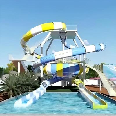 Buon prezzo Double Helix Giant Beast Bowl Combo Water Slide Per Parco Acquatico in linea