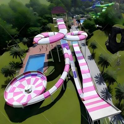 Buon prezzo Sky Spin / Monster Bowl Parco acquatico scivolo combinato multi curve in linea