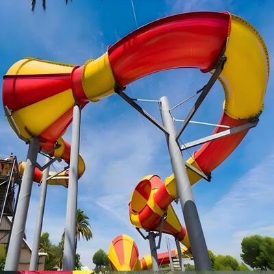 Goede prijs Honeycomb Spiral Water Slide Anti Corrosion 17m Hoogte Voor Aqua Park online