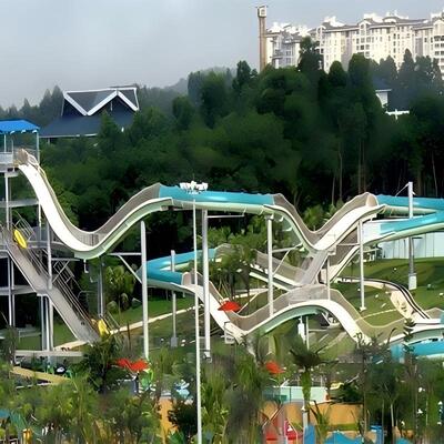 Goede prijs Watervliegende draak waterpark glijbaan UV-bestand 12-18m hoogte online