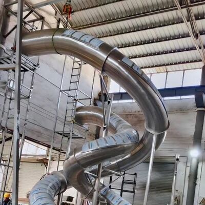 Good price Spiral Stainless Steel Water Slide Anti UV Polished For Children online