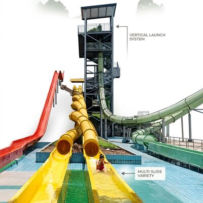 Good price 20M Caribbean Reef Free Fall Water Park Water Slide online
