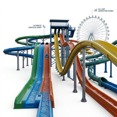Good price Arctic Ice Mat Racing Water Slide 12m for Cruise Ship Deck online