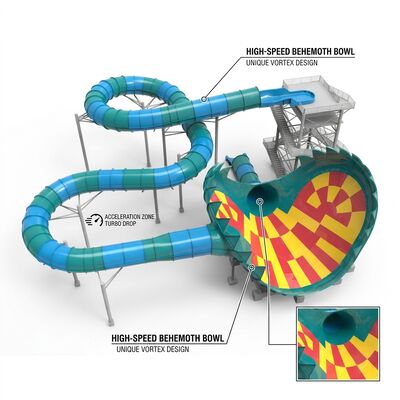 Good price Egyptian Sands U-Shaped Water Slide 7m for Aqua Adventure Park online