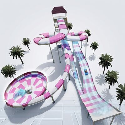 Good price Tropical Paradise Themed Tornado Water Slide 22M Indoor Water Park online