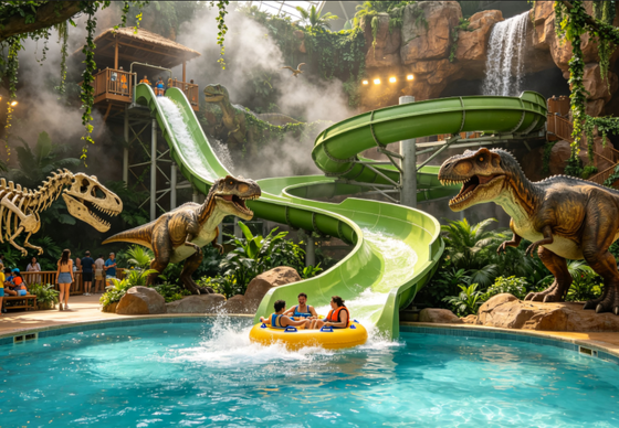Cannon Water Slide 5M — Jurassic Dino Style Theme Park